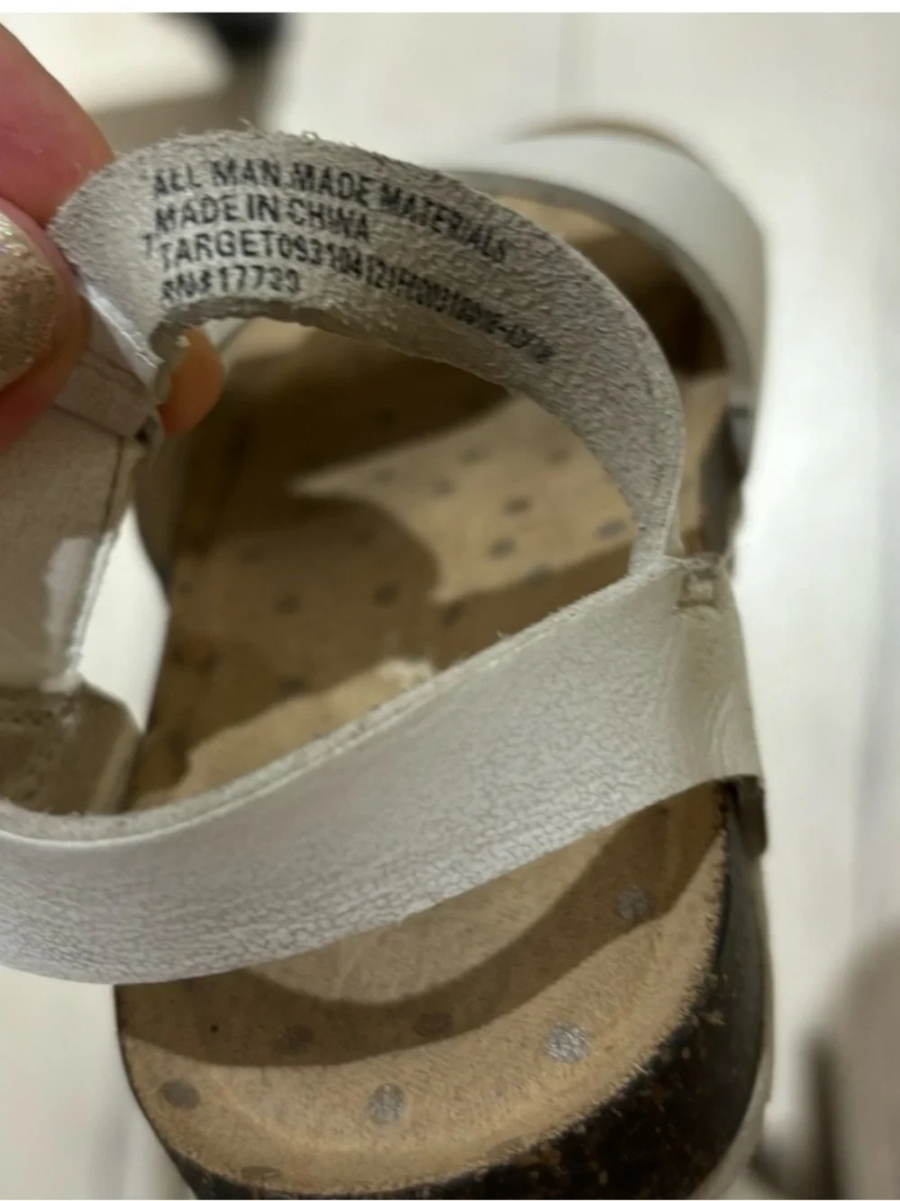 Cat & Jack White Buckle Strap Kids Sandals 11